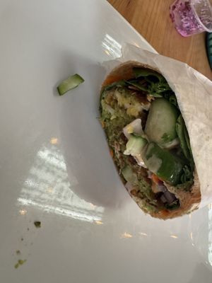 Falafal wrap  #Veganuary at Whole Green Cafe in Delray Beach