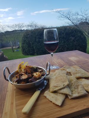 The loaded hummus platter at Te Awanga Estate  in Te Awanga