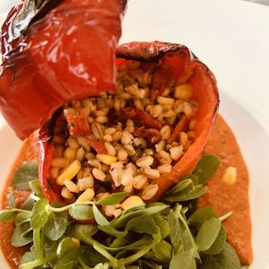 Stuffed capsicum  at Boardwalk Bistro on Hastings in Noosa Heads