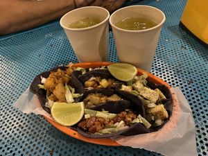 6 tacos vegan con agua fresca de piña   at Taco Veg in Medellin