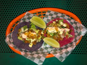 Chorivegano (4.500 COP each) at Taco Veg in Medellin