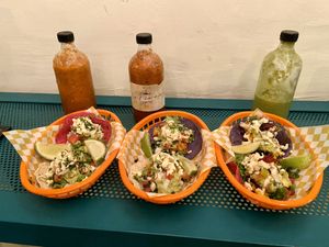 Enough to make two people full at Taco Veg in Medellin