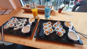 Very tasty Sushi 😌 at Mo's Café in Hamburg