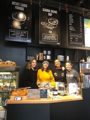 Lovely team 💚 at Mini MOTHER in North London