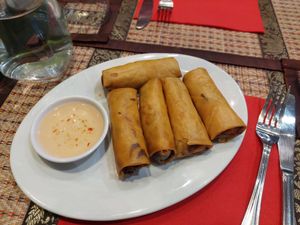 Vegetables "egg" rolls at Yom Thai Food in Nancy
