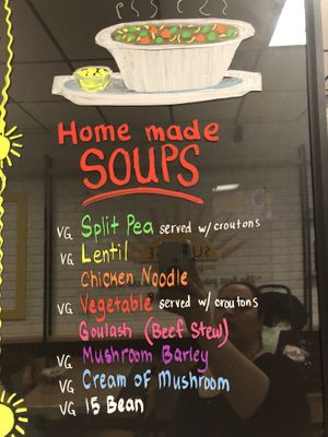 6 vegan homemade soups at Sunrise Pita and Grill in Davie