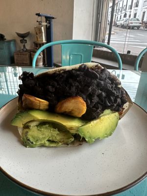 Beans, plantains and avocado. Just had to remove the cheese    at Bienmesabe in Sucre