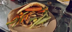 Fungi (mushroom) arepa at Bienmesabe in Sucre