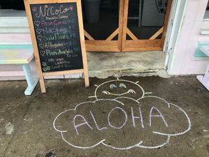 Adorable storefront at Nicoco Hawaiian Gelato in Hilo