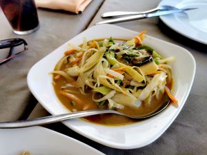 Veggies with curry sauce at Hong Kong Golden Palace in Tenerife