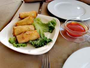 Spring rolls at Hong Kong Golden Palace in Tenerife