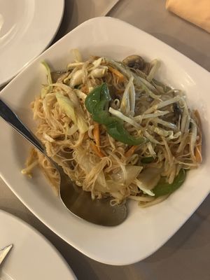 Fried vermicelli (ensure you ask for this as vegan so they do not add meat&fish)  at Hong Kong Golden Palace in Tenerife