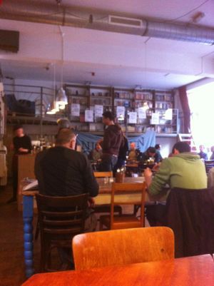 bar and the hall at De Klinker in Nijmegen