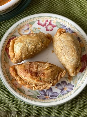 Curry Puffs (comes in a set of 3:BBQ Char Siew, Curry Chicken, Coconut pandan) at The Hungry Tapir in Kuala Lumpur