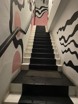 Up the funky stairs    at The Hungry Tapir in Kuala Lumpur
