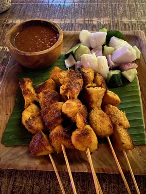 Mushroom satay!  at The Hungry Tapir in Kuala Lumpur