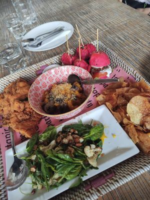 Soul food sharing platter (92 RYM w taxes) at The Hungry Tapir in Kuala Lumpur