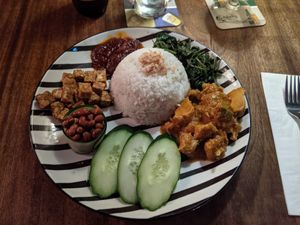 Nasi lemak at The Hungry Tapir in Kuala Lumpur