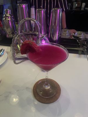 Dragonfruit cocktail  at The Hungry Tapir in Kuala Lumpur