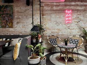 Some of the seating areas   at The Hungry Tapir in Kuala Lumpur