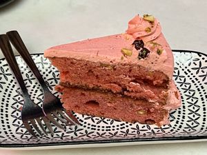Rose pistachio cake   at The Hungry Tapir in Kuala Lumpur