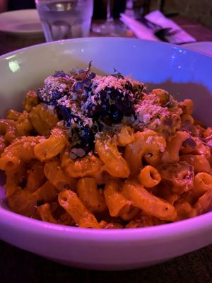 Nighttime pics so not great, but this Mac n cheese is amazing  at The Hungry Tapir in Kuala Lumpur