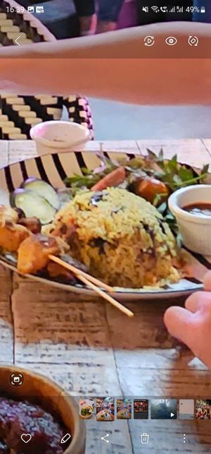 Rainbow rice at The Hungry Tapir in Kuala Lumpur