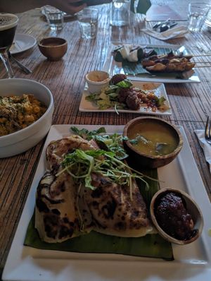 Roti Canai, truffle Mac and No Cheese, arancini at The Hungry Tapir in Kuala Lumpur