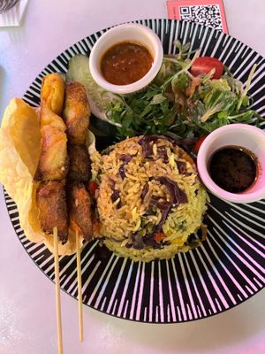 Rainbow Ulam Fried Rice at The Hungry Tapir in Kuala Lumpur