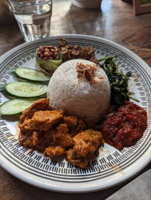 Nasi lemak at The Hungry Tapir in Kuala Lumpur