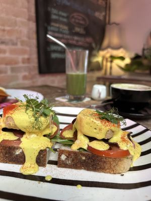 Eggs Benedict vegan   at The Hungry Tapir in Kuala Lumpur