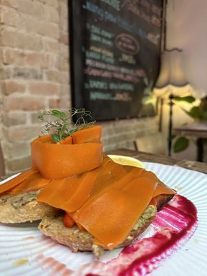 Vegan lox   at The Hungry Tapir in Kuala Lumpur
