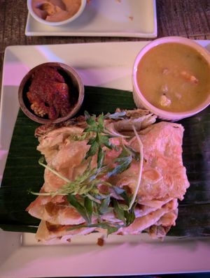 Roti canai at The Hungry Tapir in Kuala Lumpur