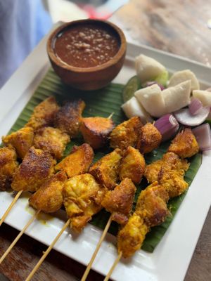 Mushroom satay 🤤  #Veganuary at The Hungry Tapir in Kuala Lumpur