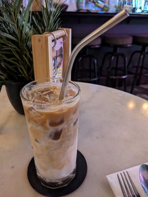 Iced Latte with Coconut Milk at The Hungry Tapir in Kuala Lumpur