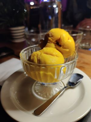 Mango ice cream at The Hungry Tapir in Kuala Lumpur
