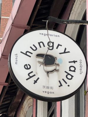 The logo board at The Hungry Tapir in Kuala Lumpur