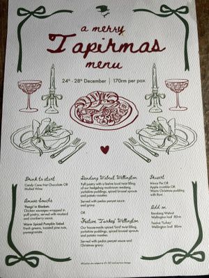 christmas menu  at The Hungry Tapir in Kuala Lumpur