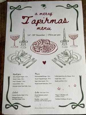 christmas a la carte menu  at The Hungry Tapir in Kuala Lumpur
