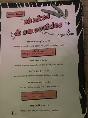 Menu  at The Hungry Tapir in Kuala Lumpur