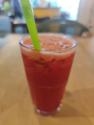 Beetroot Carrot Orange Celery Juice at Cafe del Sol in Koh Tao