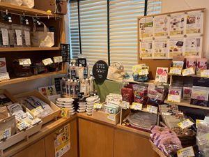 shop corner at Sobe's Cafe in Hanamaki