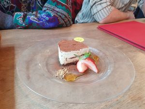 Tiramisù, made from special tofu at Sobe's Cafe in Hanamaki