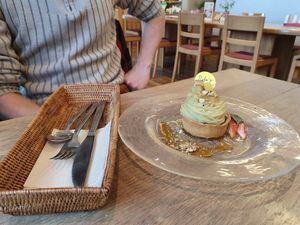 Sweet potato tart at Sobe's Cafe in Hanamaki