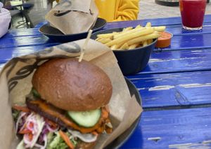 Burger and Fries  at Jack Bean - Erasmus Food Plaza in Rotterdam