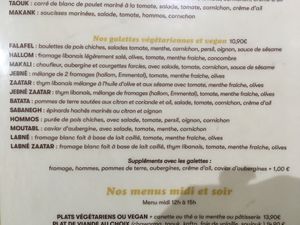 Galettes végétariennes et veganes  at Chez Sofine in Paris