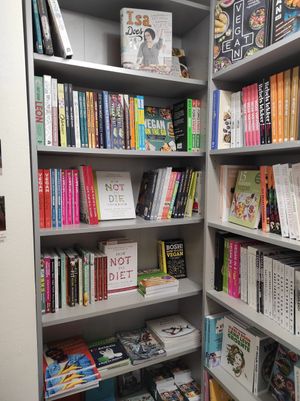 Vegan recipes book at VEGA-LIFE in Amsterdam