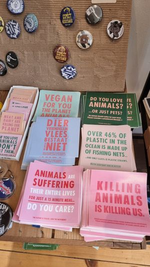 Stickers at VEGA-LIFE in Amsterdam