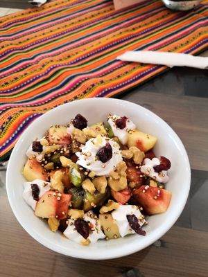 Fruit salad at Prana Veggie in Quito