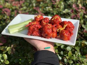 Raspberry Cauliflower Wings at The Panacea Restaurant in Wilmington